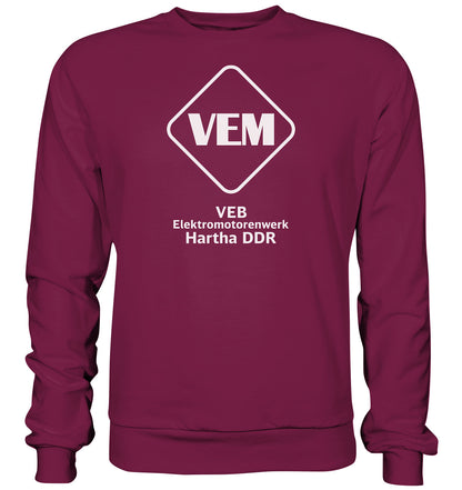DDR Ostalgie Pullover Unisex • VEB ELEKTROMOTORENWERK HARTHA DDR