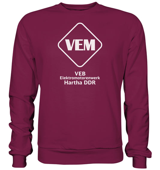 DDR Ostalgie Pullover Unisex • VEB ELEKTROMOTORENWERK HARTHA DDR