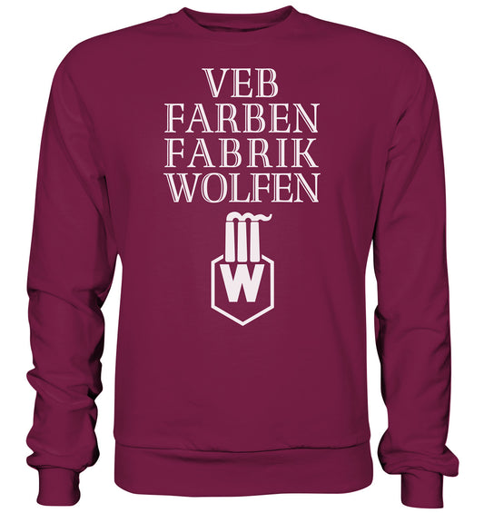 DDR Ostalgie Pullover Unisex • VEB FARBENFABRIK WOLFEN