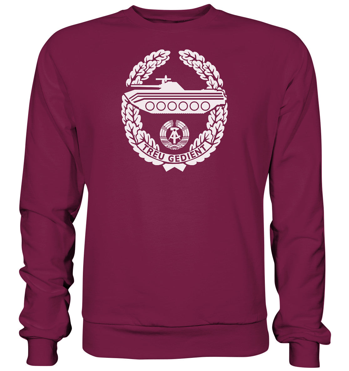 DDR Ostalgie Pullover Unisex • NVA-ORDEN - TREU GEDIENT - MOT. SCHÜTZENTRUPPEN -