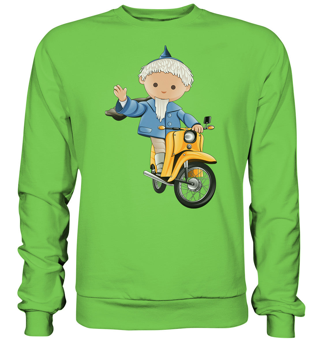 DDR Ostalgie Pullover Unisex • UNSER SANDMÄNNCHEN - AUF DER SCHWALBE - BLAU (PU-137, 1973)