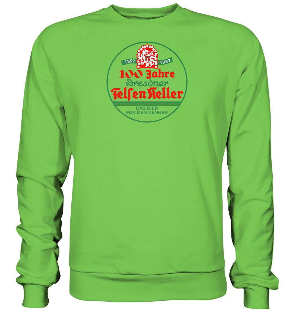 DDR Ostalgie Pullover Unisex • 100 JAHRE DRESDNER FELSENKELLER BIER