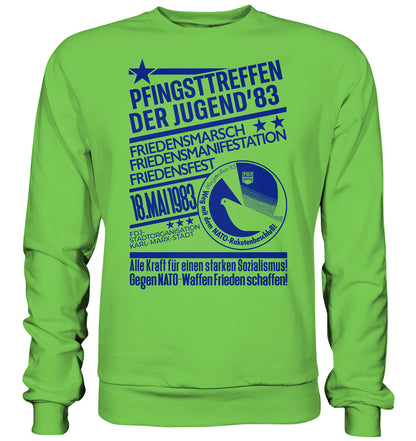 PULLOVER UNISEX • PFINGSTTREFFEN 1983 - GEGEN NATO-WAFFEN - ORIGINAL ILLUSTRATION