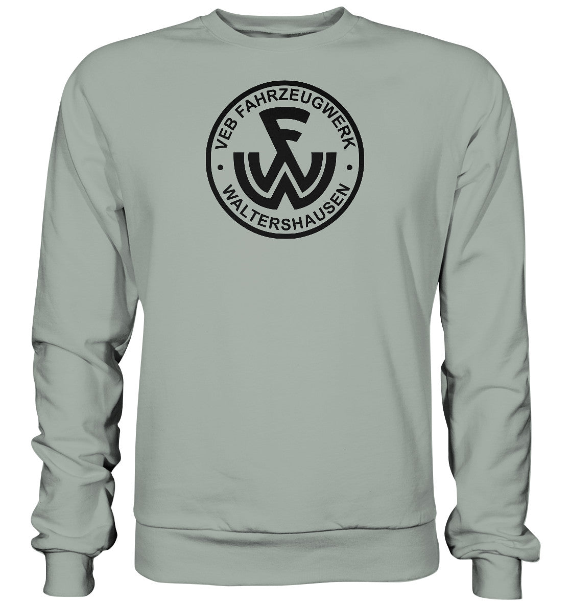 DDR Ostalgie Pullover Unisex • VEB FAHRZEUGWERK WALTERSHAUSEN - hell