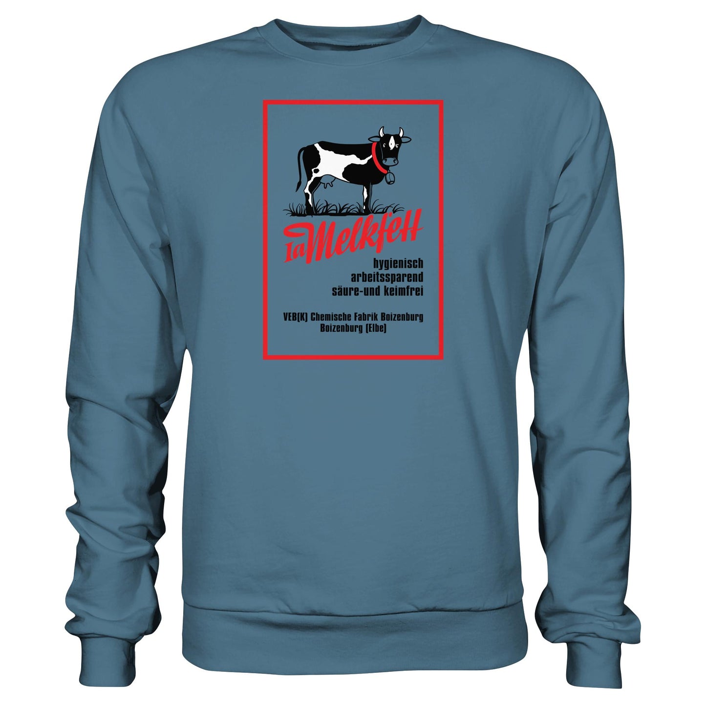 DDR Ostalgie Pullover Unisex • 1A MELKFETT - VEB BOIZENBURG