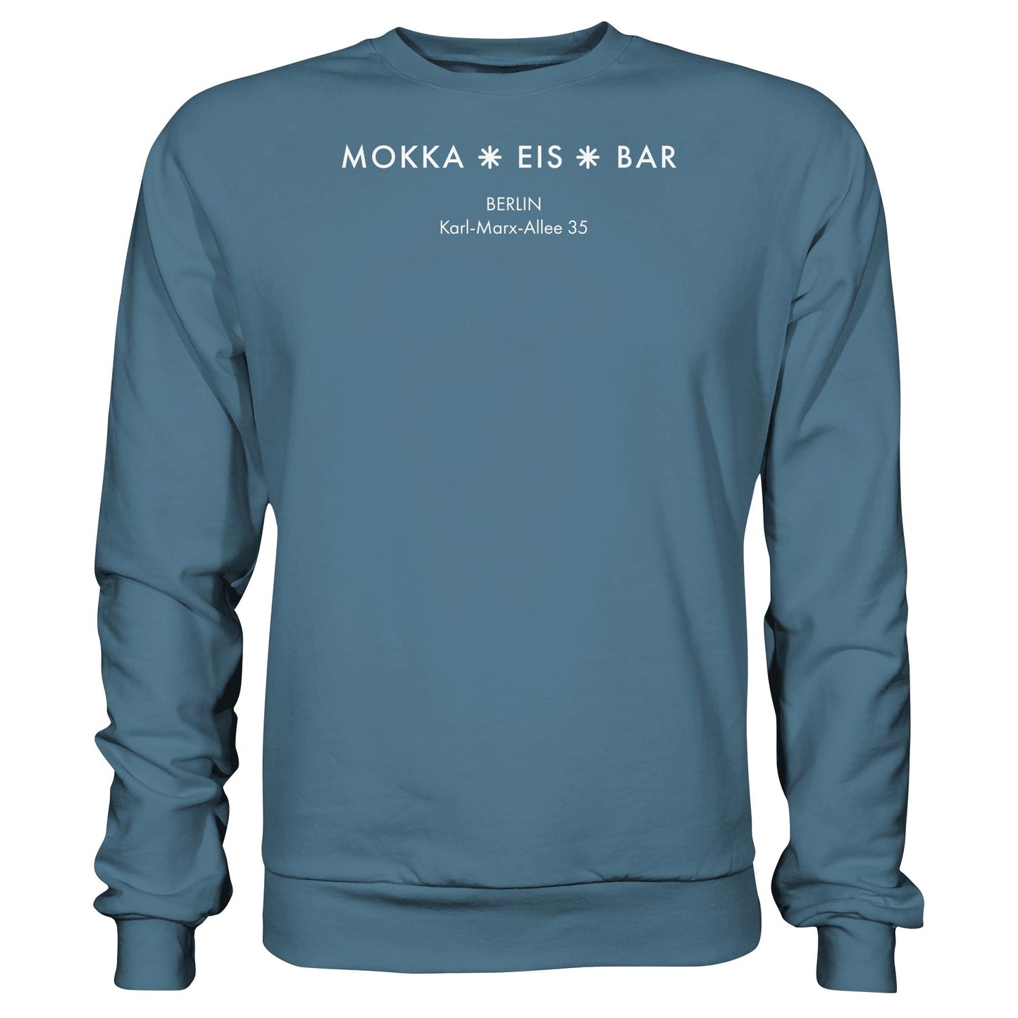 DDR Ostalgie Pullover Unisex • MOKKA EIS BAR BERLIN (ORIGINAL SEITENLOGO)