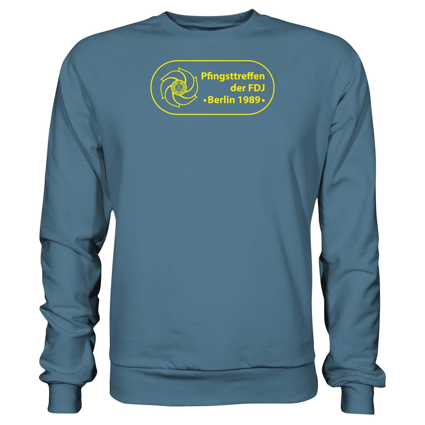 DDR Ostalgie Pullover Unisex • PFINGSTTREFFEN DER FDJ, BERLIN 1989