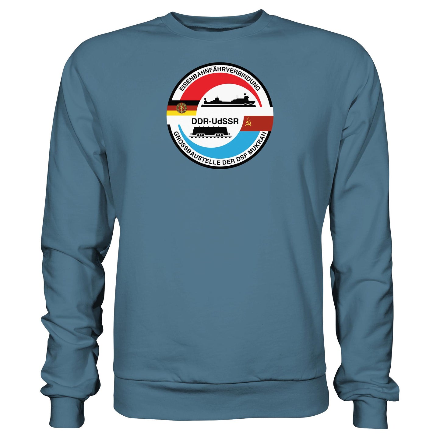 DDR Ostalgie Pullover Unisex • GROSSBAUSTELLE DER DSF MUKRAN