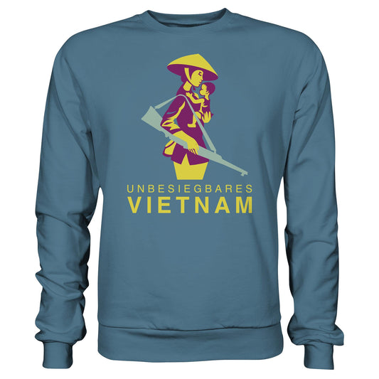 DDR Ostalgie Pullover Unisex • UNBESIEGBARES VIETNAM (DDR-BRIEFMARKE)