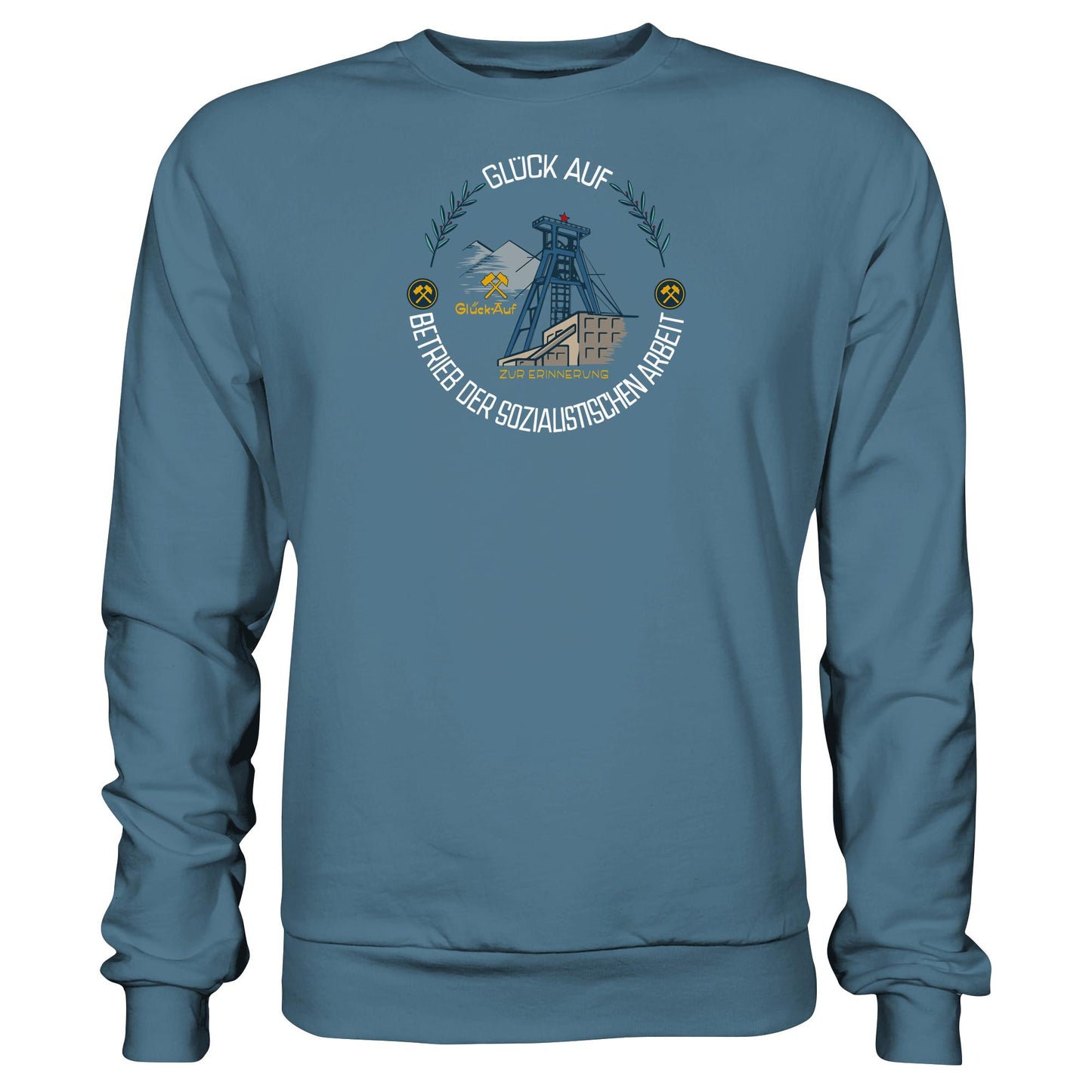 DDR Ostalgie Pullover Unisex • WISMUT - GLÜCK AUF