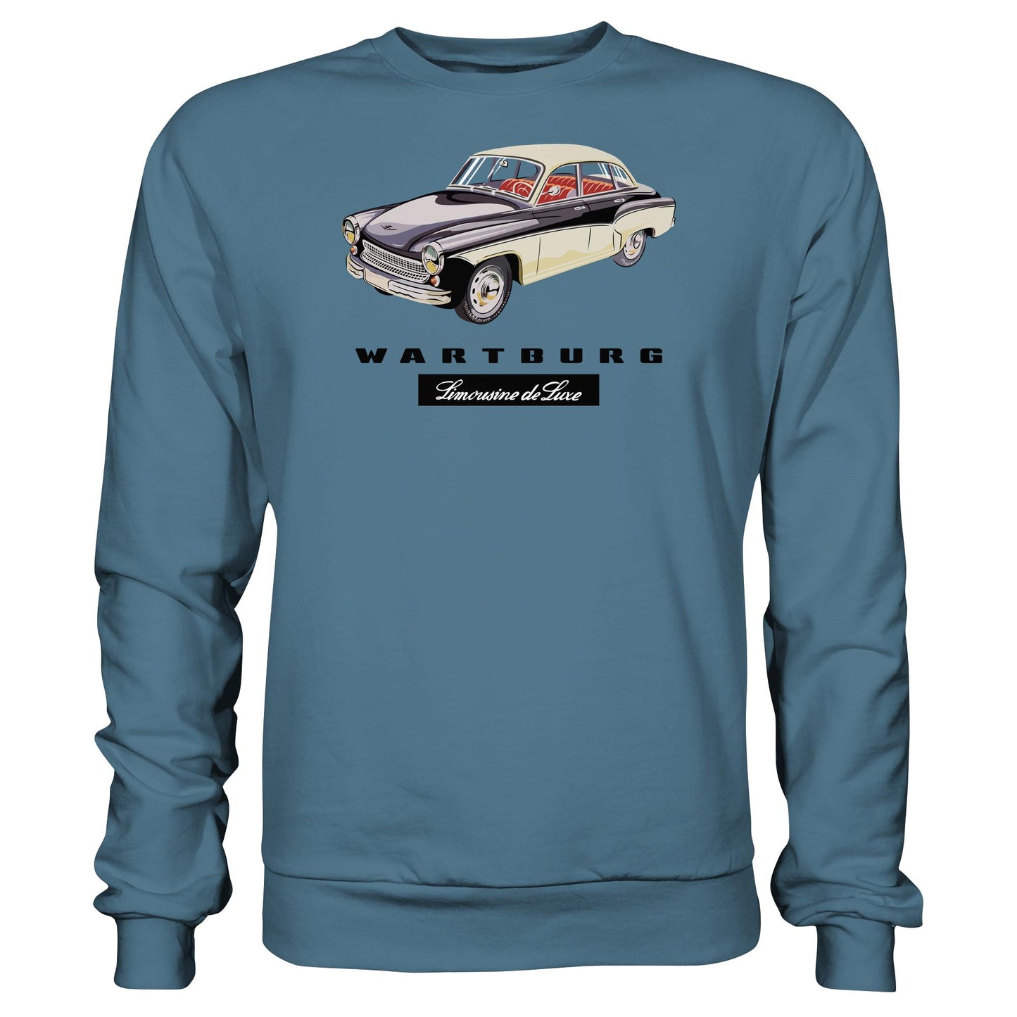 DDR Ostalgie Pullover Unisex • WARTBURG - LIMOUSINE DE LUXE (ORIGINAL WERBUNG)