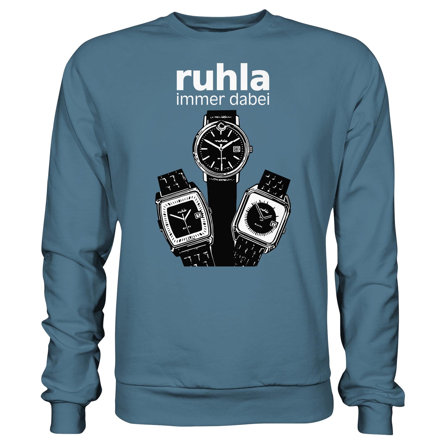 DDR Ostalgie Pullover Unisex • VEB UHRENWERK RUHLA (ORIGINAL PLAKAT)