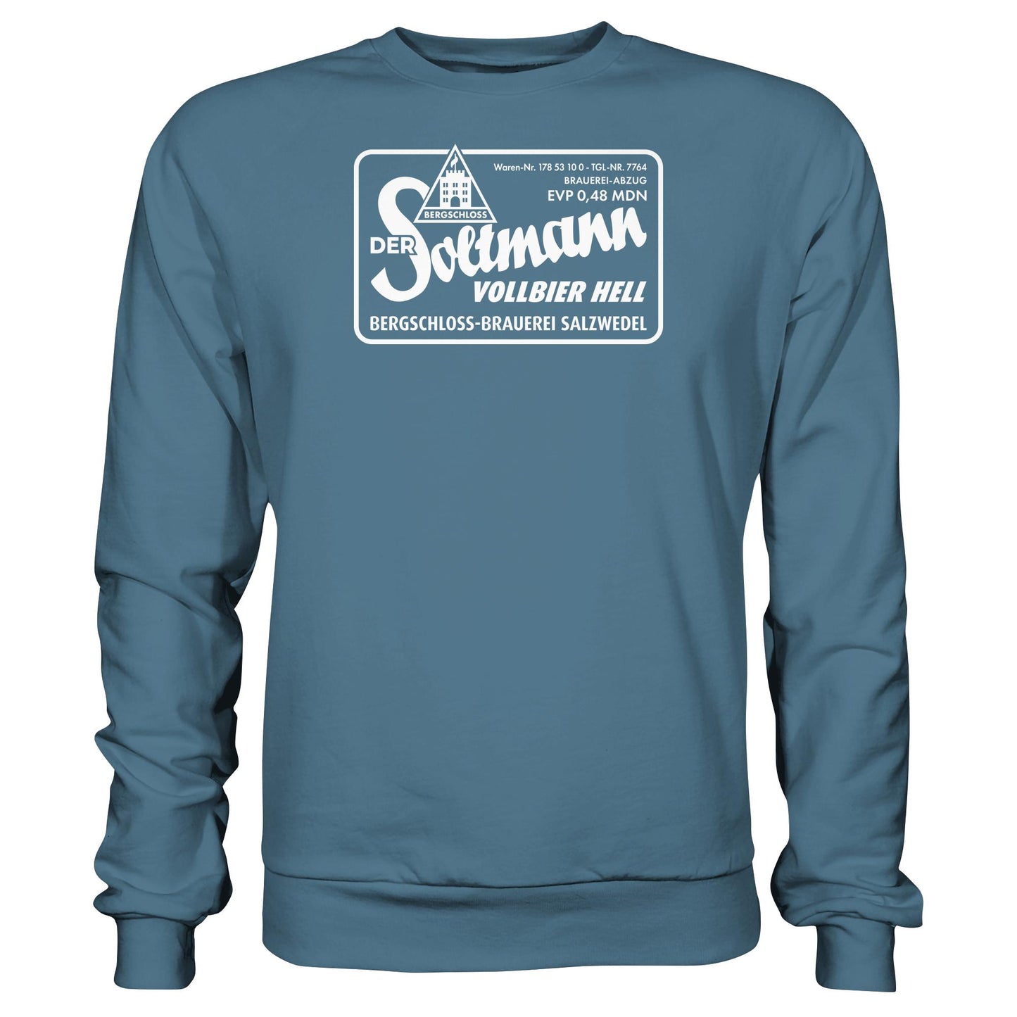 DDR Ostalgie Pullover Unisex • BERGSCHLOSS SALZWEDEL SOLTMANN BIERE