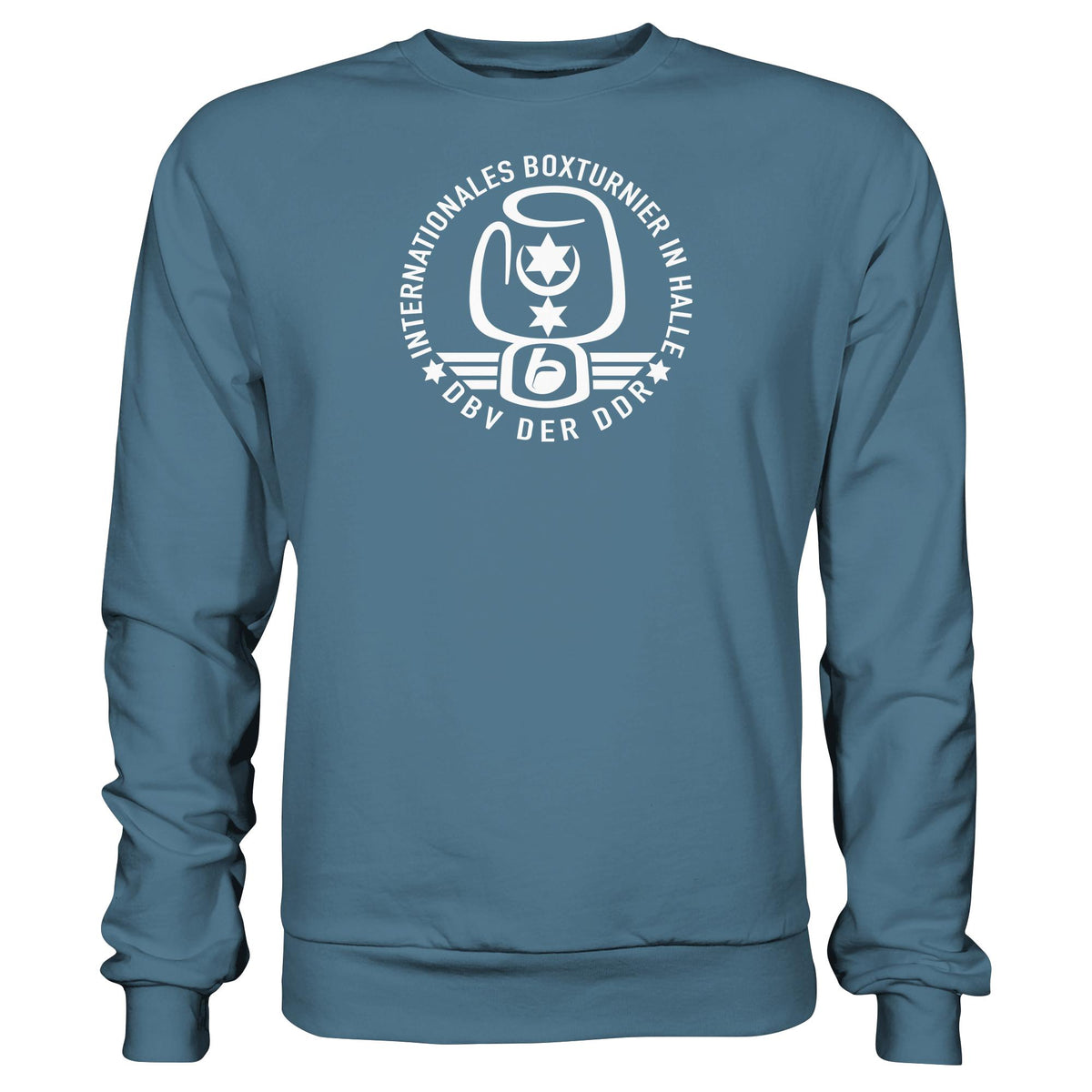 DDR Ostalgie Pullover Unisex • INTERNATIONALES BOXTURNIER HALLE - DBV DER DDR