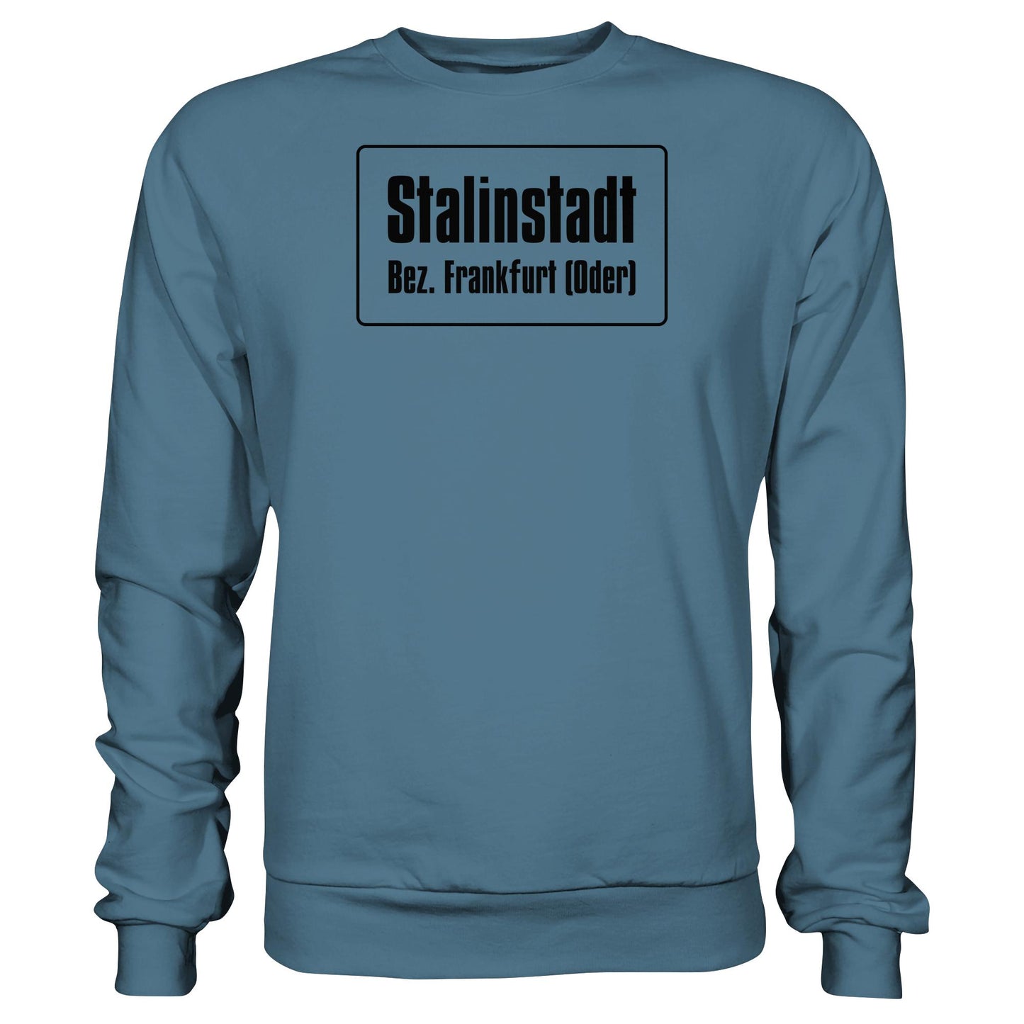 DDR Ostalgie Pullover Unisex • STALINSTADT - EISENHÜTTENKOMBINAT OST EKO (ORIGINAL-SCHILD)