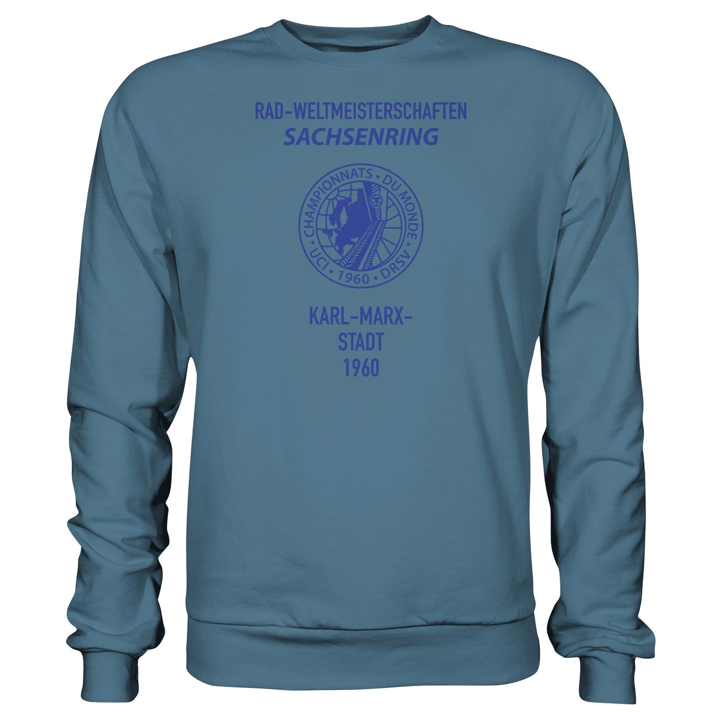DDR Ostalgie Pullover Unisex •  RADWELTMEISTERSCHAFTEN SACHSENRING, KARL-MARX-STADT 1960