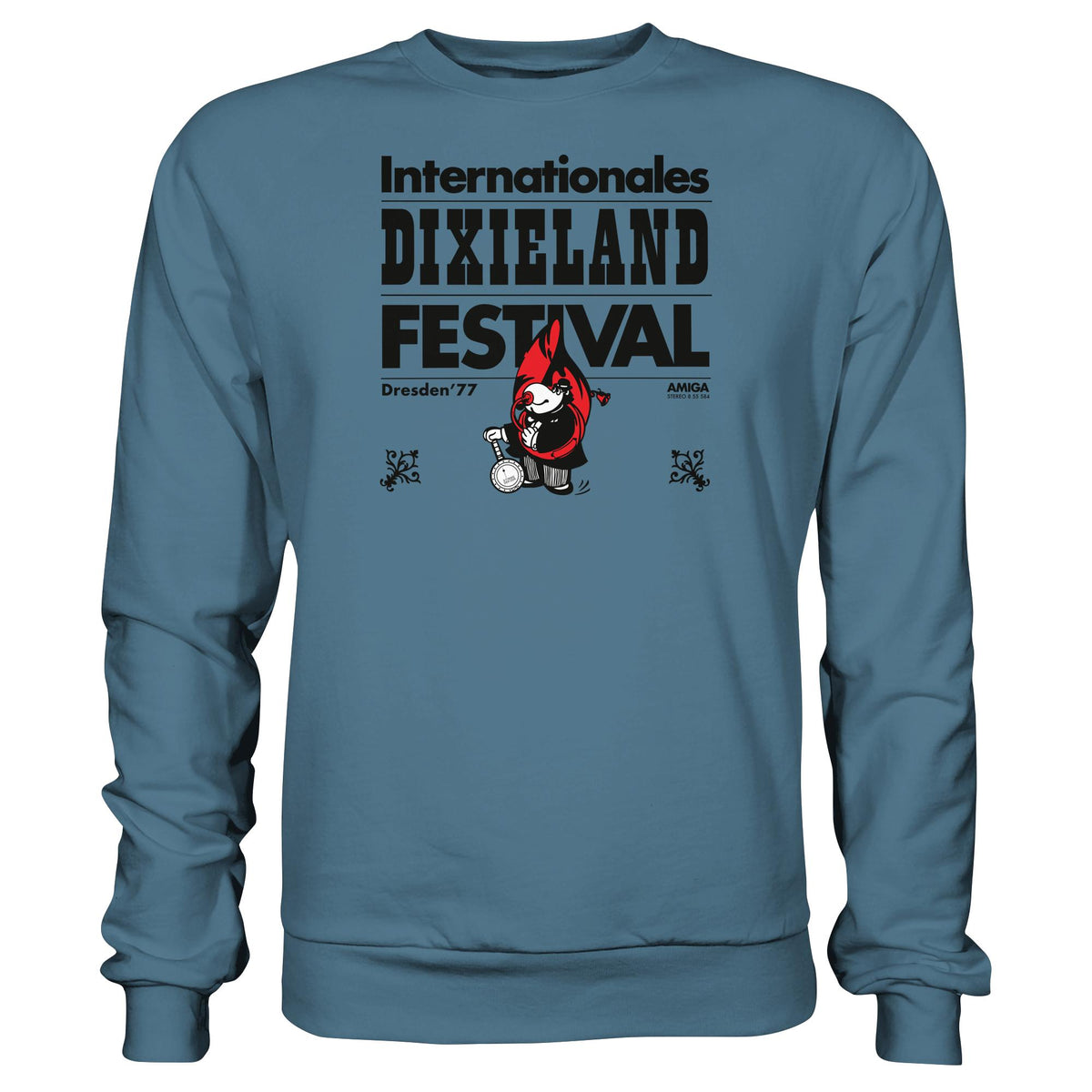 DDR Ostalgie Pullover Unisex • INTERNATIONALES DIXIELAND FESTIVAL DRESDEN 1977