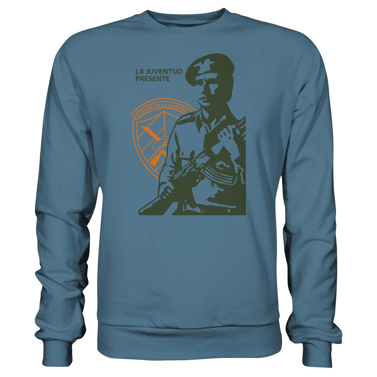 DDR Ostalgie Pullover Unisex • LA JUVENTUD PRESENTE CIUDAD DE LA HABANA (DIE JUGEND HAVANNAS IST AKTIV)