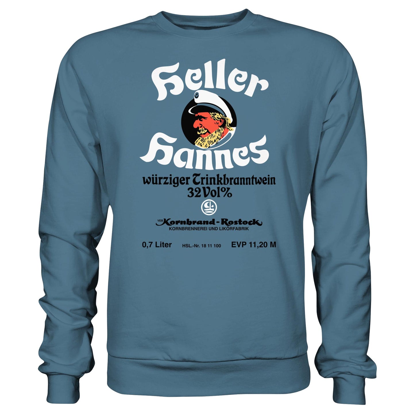 DDR Ostalgie Pullover Unisex • HELLER HANNES - TRINKBRANNTWEIN - VEB KORNBRANDT ROSTOCK