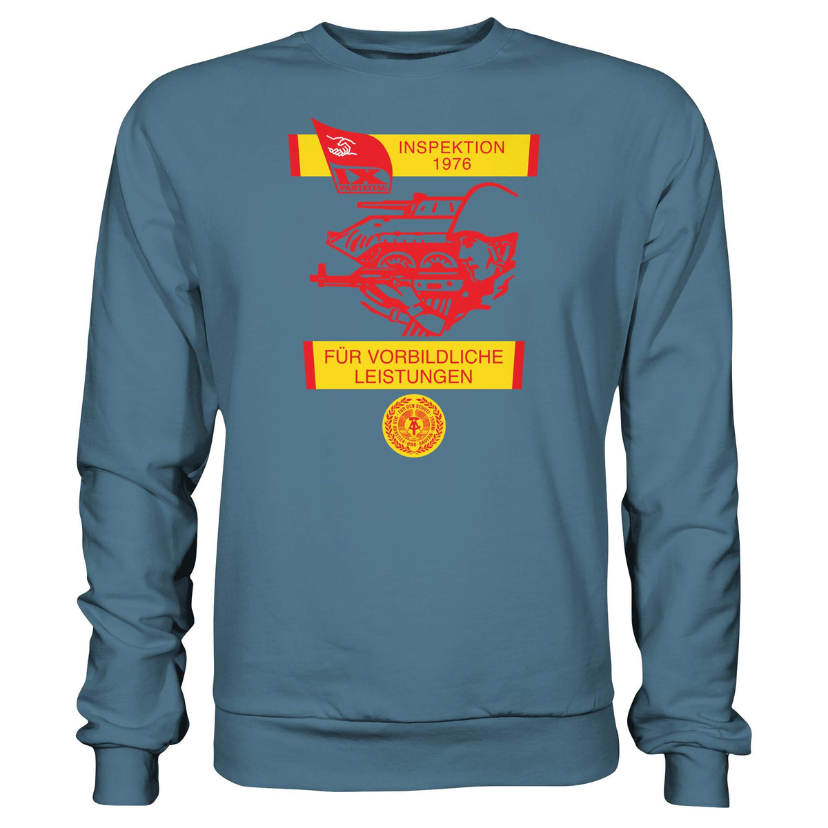 DDR Ostalgie Pullover Unisex • NVA - WIMPEL FÜR VORBILDLICHE LEISTUNGEN 1976