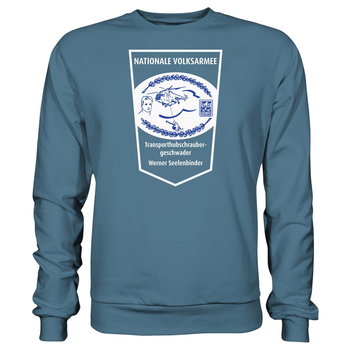 NVA - TRANSPORTHUBSCHRAUBERGESCHWADER WERNER SEELENBINDER • DDR Ostalgie Pullover Unisex