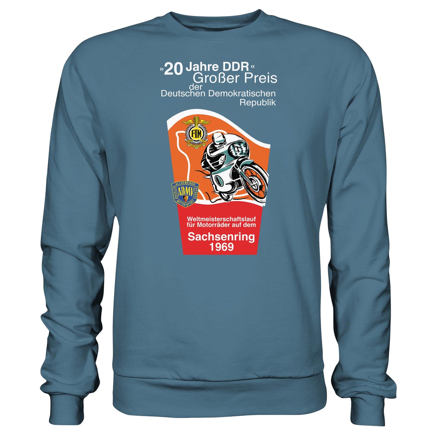 DDR Ostalgie Pullover Unisex • SACHSENRING 1969, WELTMEISTERSCHAFTSLAUF