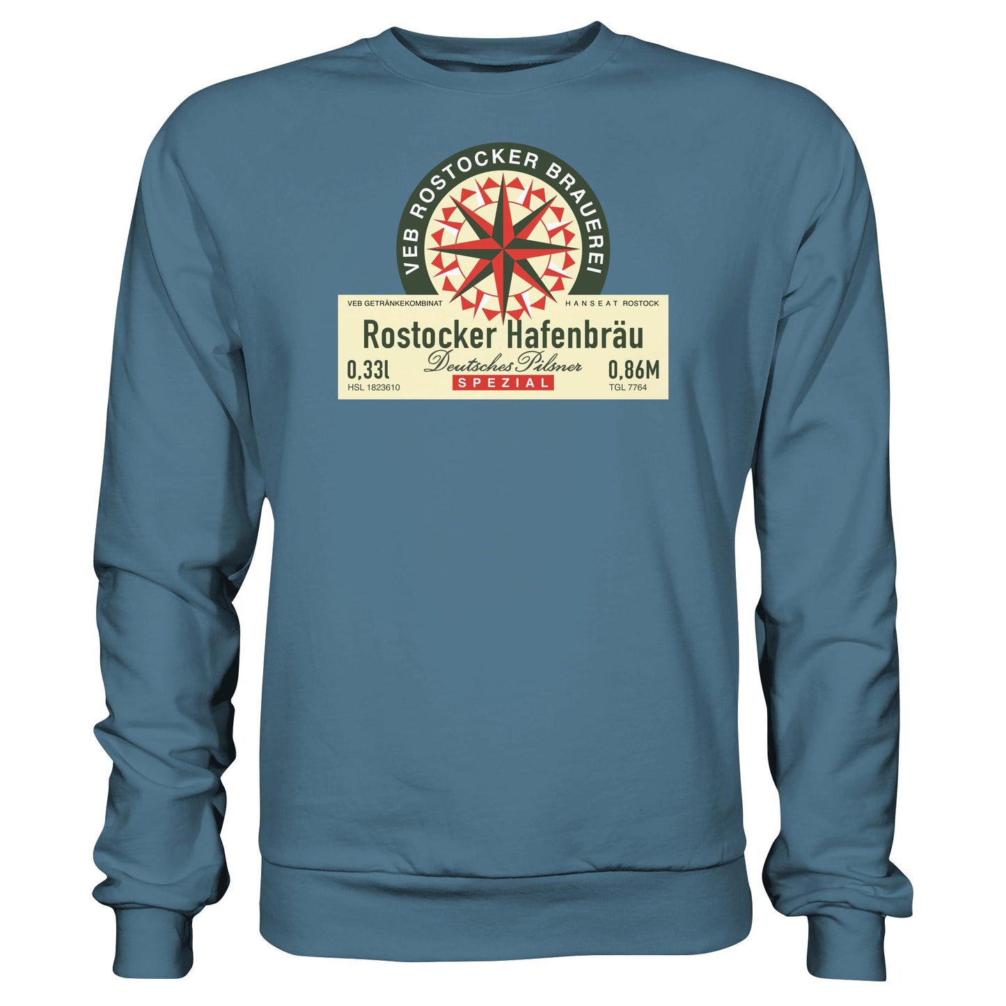 DDR Ostalgie Pullover Unisex • VEB GETRÄNKEKOMBINAT HANSEAT ROSTOCK - HAFENBRÄU