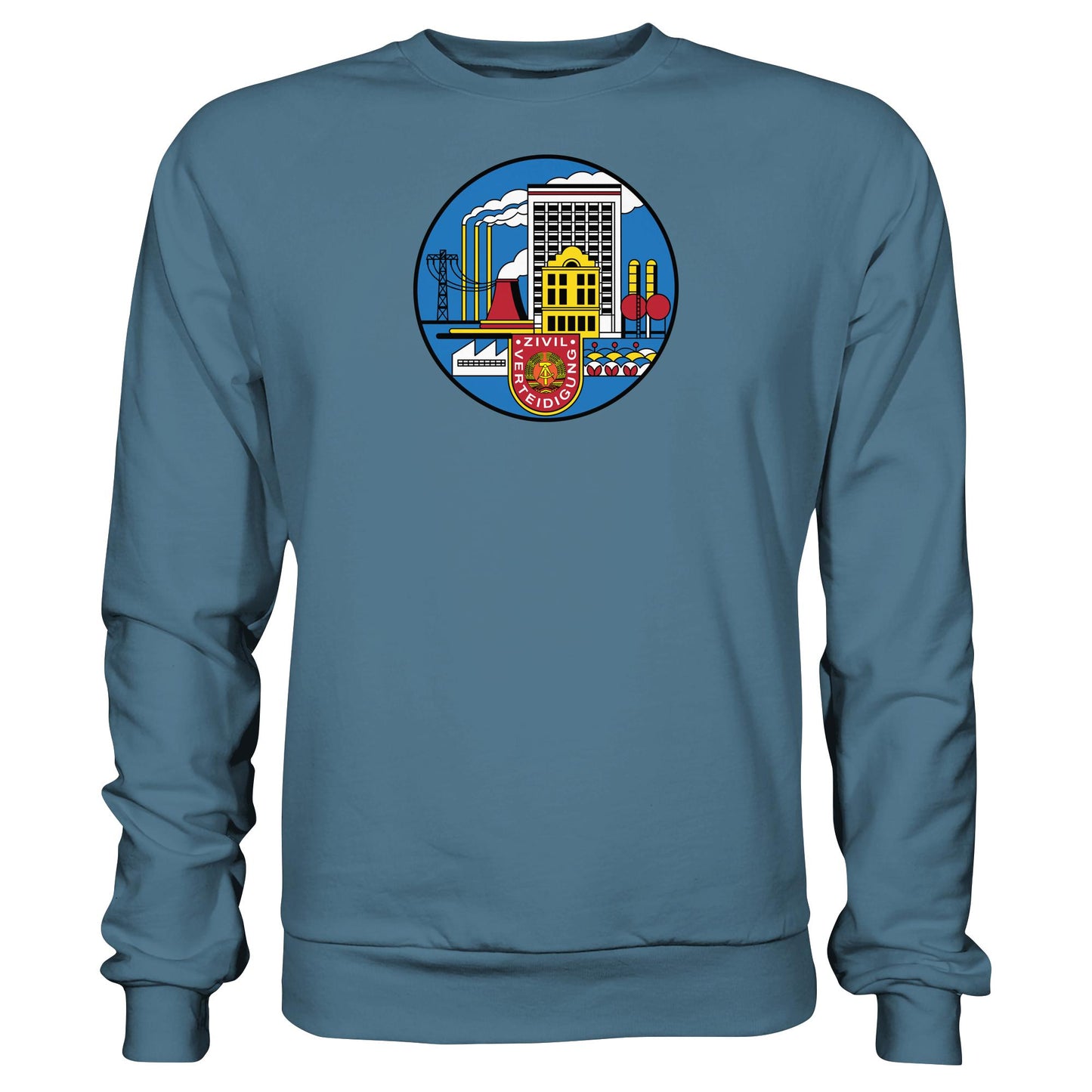 DDR Ostalgie Pullover Unisex • DDR ZIVILVERTEIDIGUNG (ORIGINAL GLAS-DESIGN)