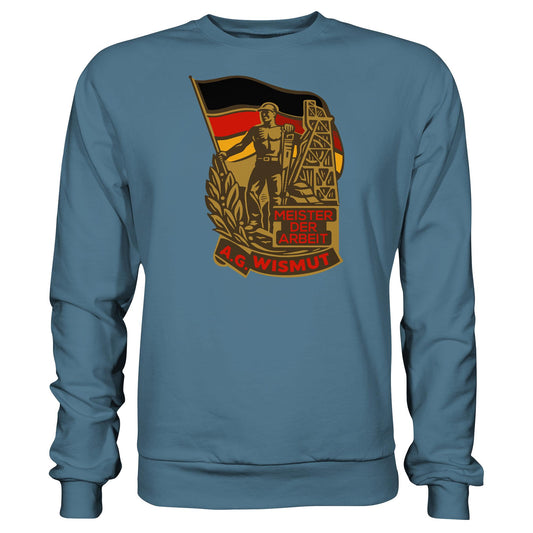 DDR Ostalgie Pullover Unisex • WISMUT - MEISTER DER ARBEIT