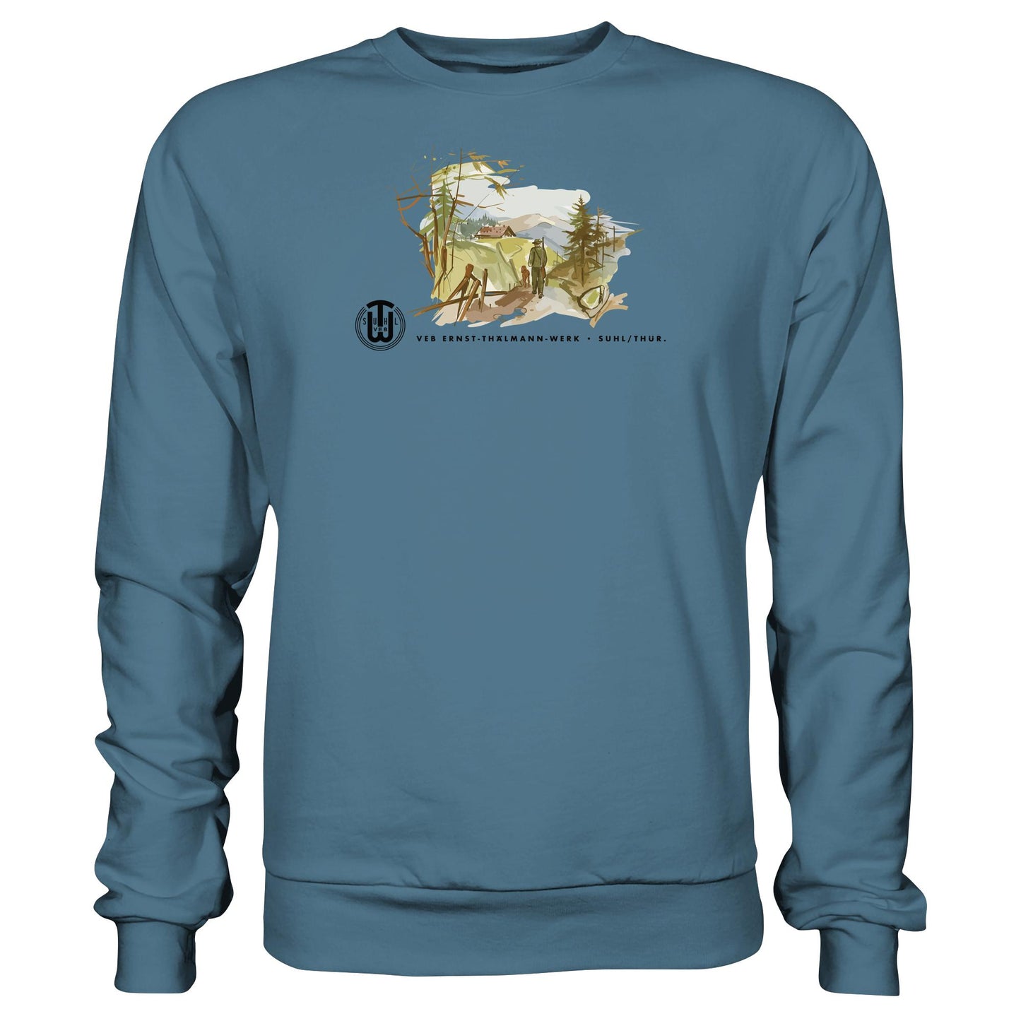 DDR Ostalgie Pullover Unisex • VEB SUHL ERNST-THÄLMANN-WERK (ORIGINAL-PROSPEKT)