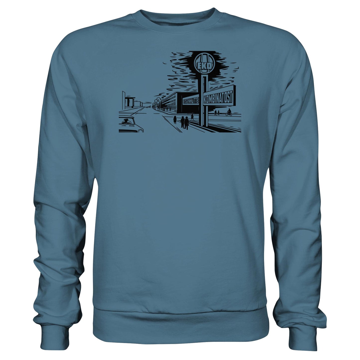 DDR Ostalgie Pullover Unisex • EISENHÜTTENKOMBINAT OST (EKO) - ORIGINAL POSTSTEMPEL