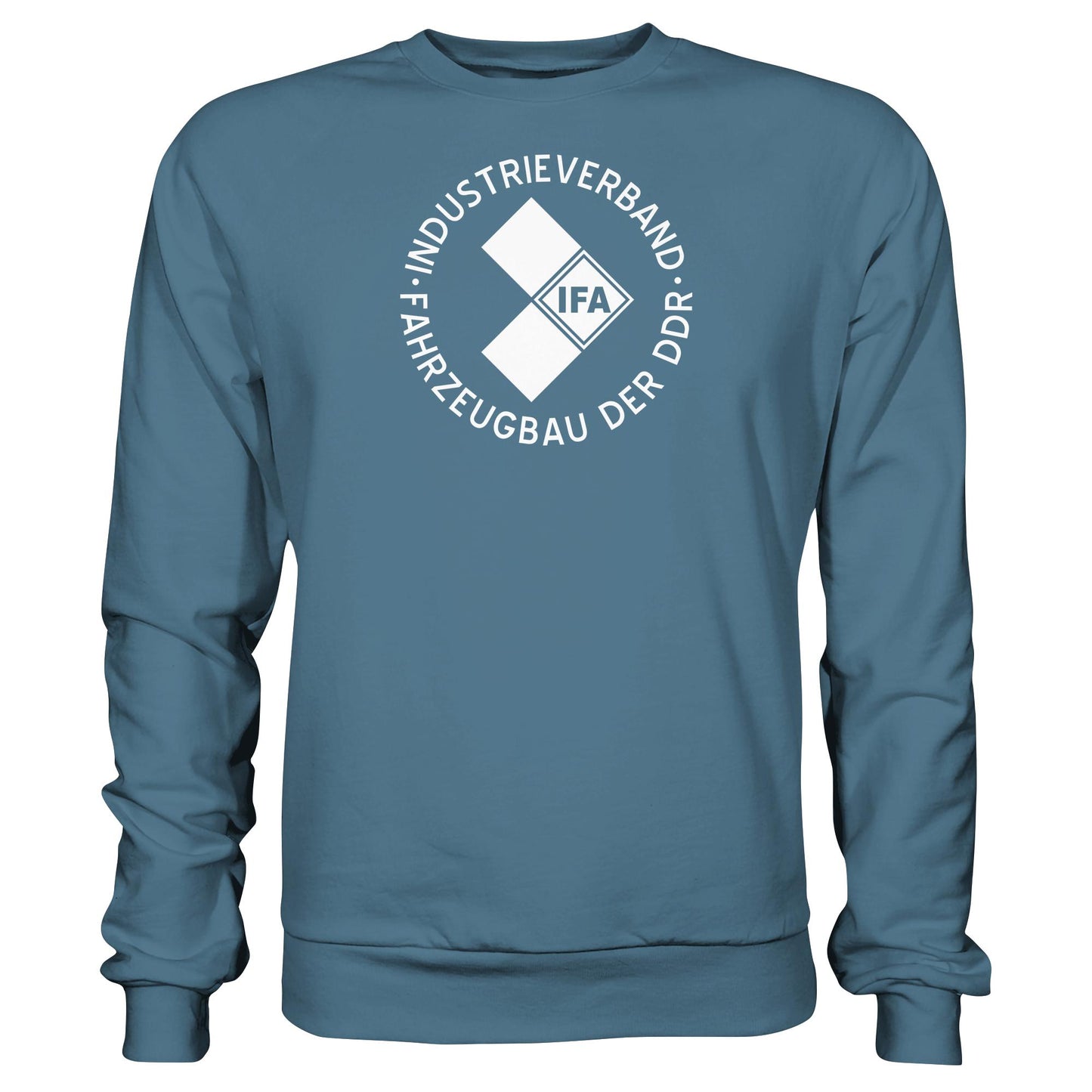 DDR Ostalgie Pullover Unisex • IFA INDUSTRIEVERBAND FAHRZEUGBAU ( LOGO 1970er) - dunkel