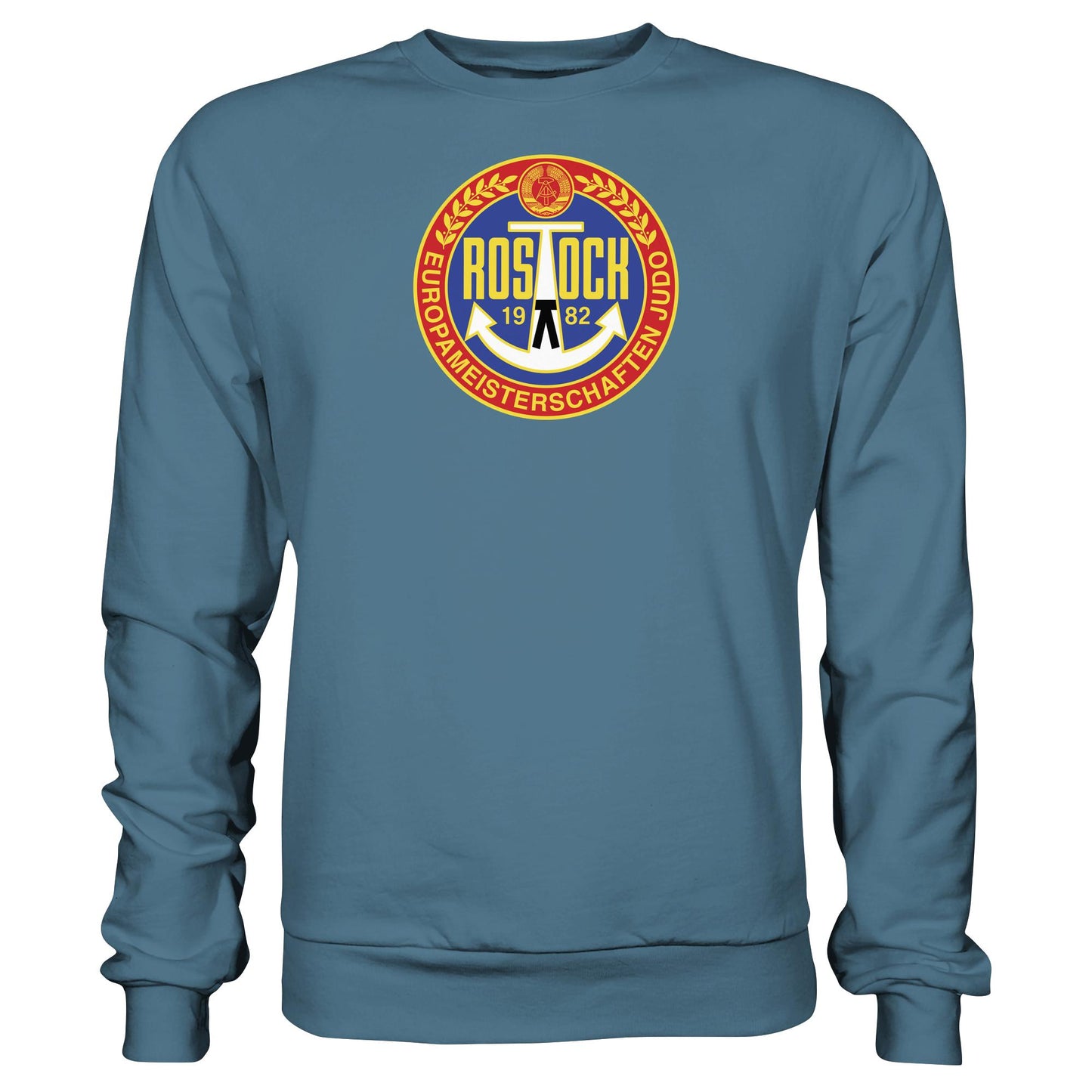DDR Ostalgie Pullover Unisex • EUROPAMEISTERSCHAFTEN IM JUDO - ROSTOCK 1982