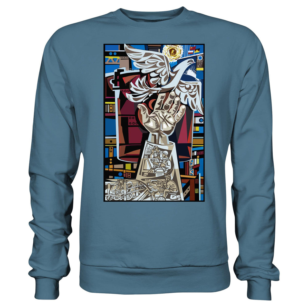 DDR Ostalgie Kapuze / Hoodie Unisex • WALTER WOMACKA - MOSAIK MAGISTRALE EISENHÜTTENSTADT (1965)