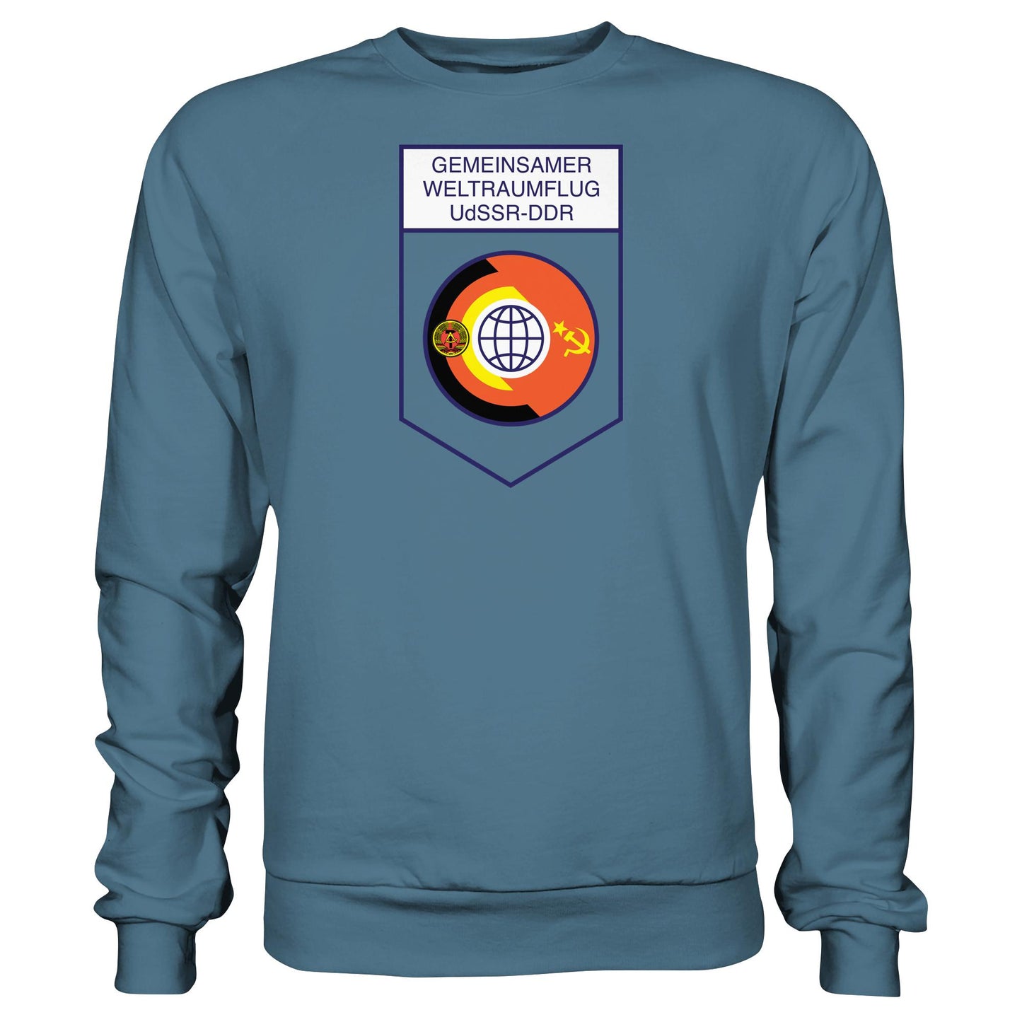 DDR Ostalgie Pullover Unisex • GEMEINSAMER WELTRAUMFLUG UDSSR-DDR (ORIGINAL WIMPEL)