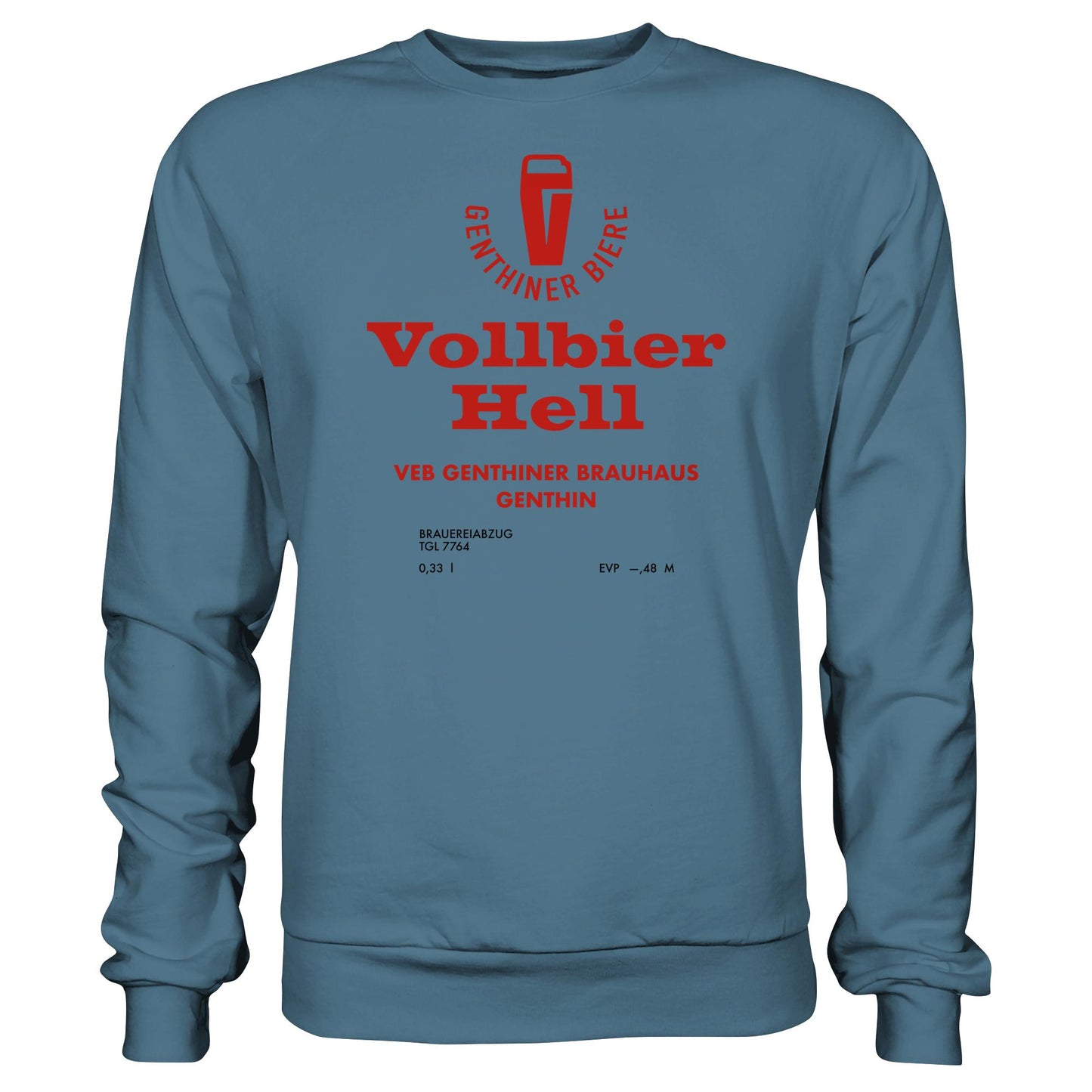 DDR Ostalgie Pullover Unisex • VEB GENTHINER BRAUHAUS