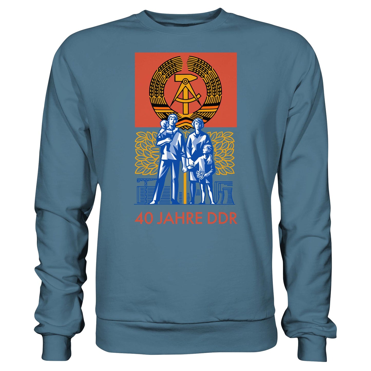 DDR Ostalgie Pullover Unisex • 40 JAHRE DDR (BRIEFMARKE)