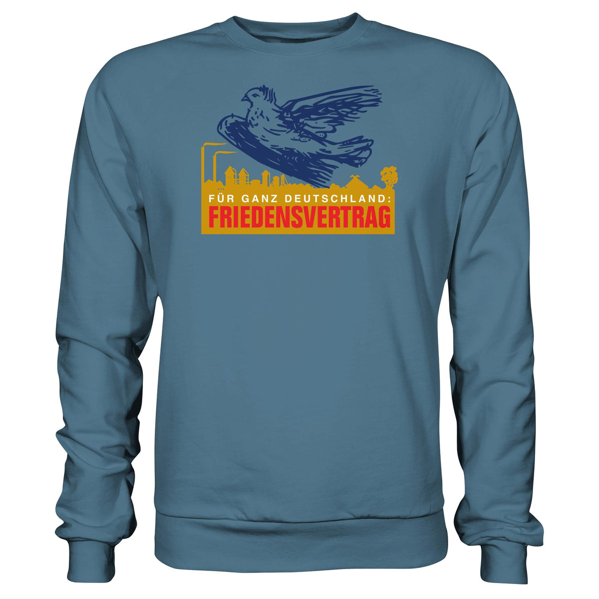DDR Ostalgie Pullover Unisex • FRIEDENSVERTRAG FÜR GANZ DEUTSCHLAND (ORIGINAL-PIN)