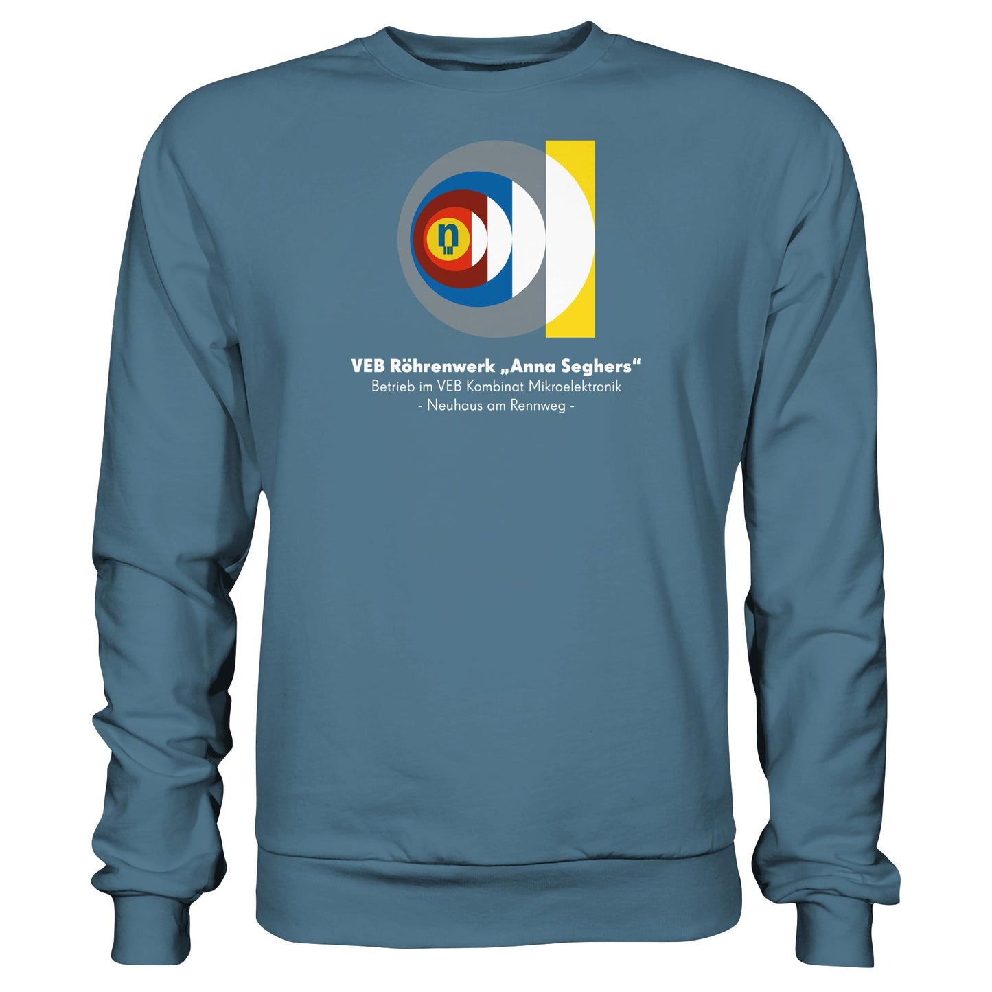 DDR Ostalgie Pullover Unisex • VEB RÖHRENWERK ANNA SEGHERS - NEUHAUS