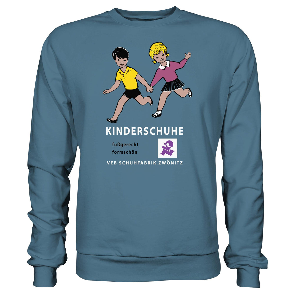 DDR Ostalgie Pullover Unisex • KINDERSCHUHE VEB SCHUHFABRIK ZWÖNITZ