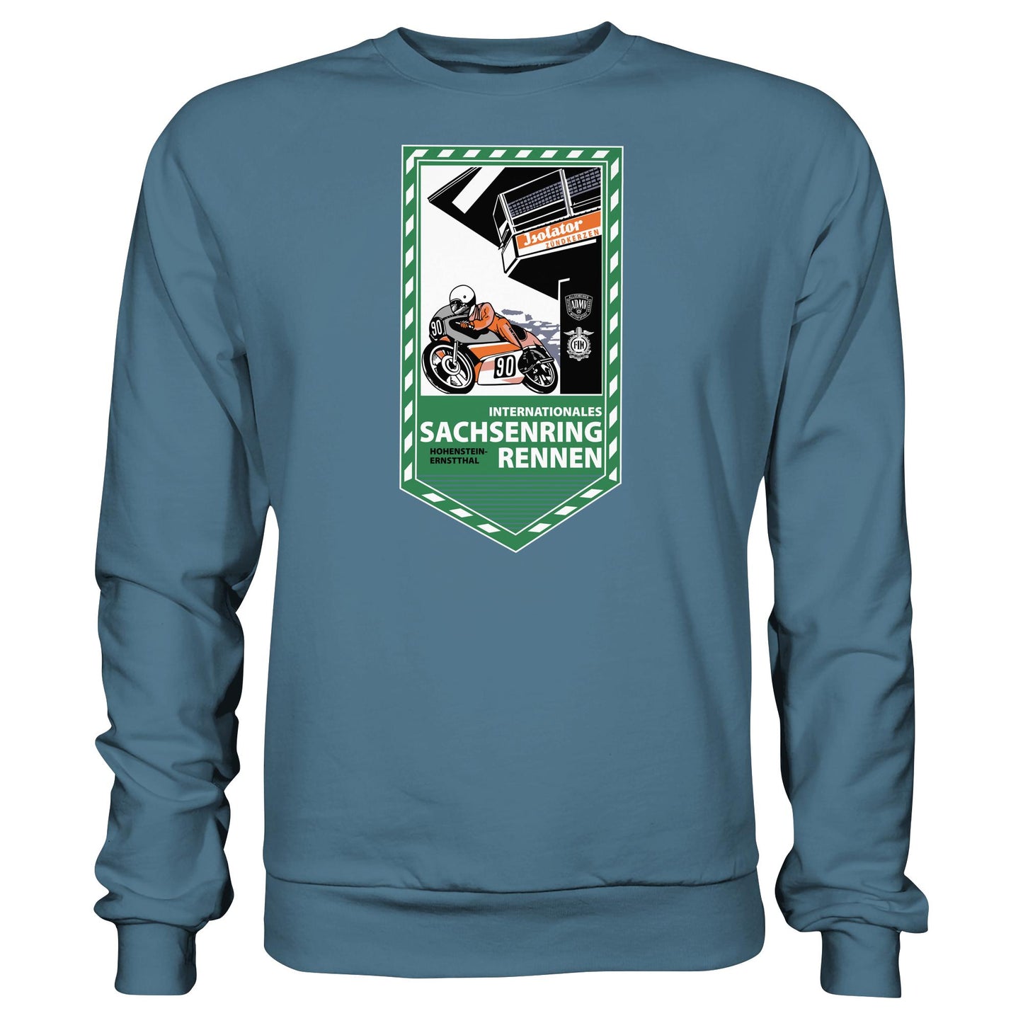 DDR Ostalgie Pullover Unisex • SACHSENRING-RENNEN ZWICKAU 1990 (ORIGINAL-WIMPEL)