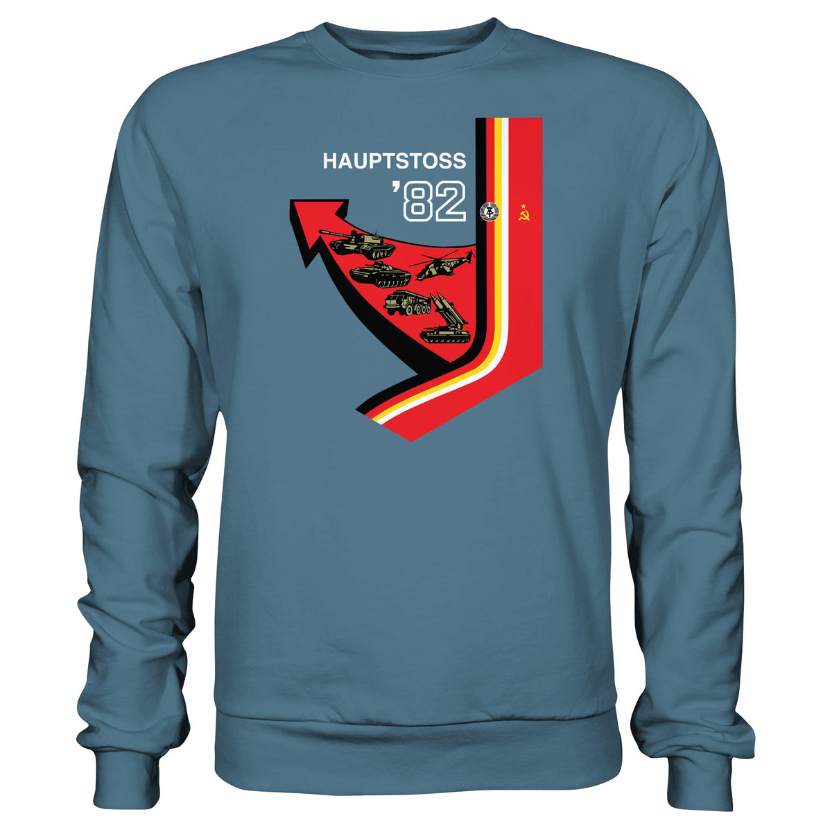 DDR Ostalgie Pullover Unisex • MANÖVER HAUPTSTOSS 1982 (ORIGINAL-PLAKAT)