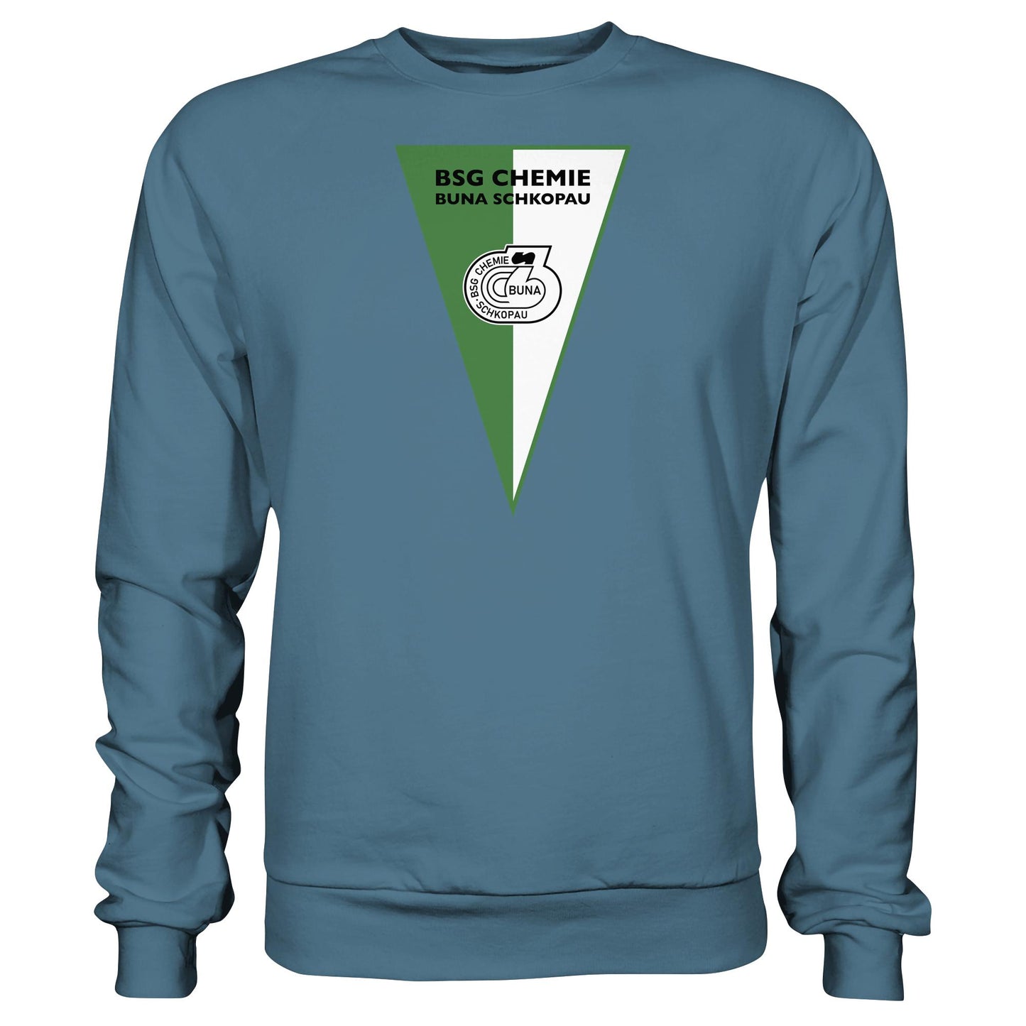 DDR Ostalgie Pullover Unisex • BSG CHEMIE BUNA SCHKOPAU (ORIGINALWIMPEL)