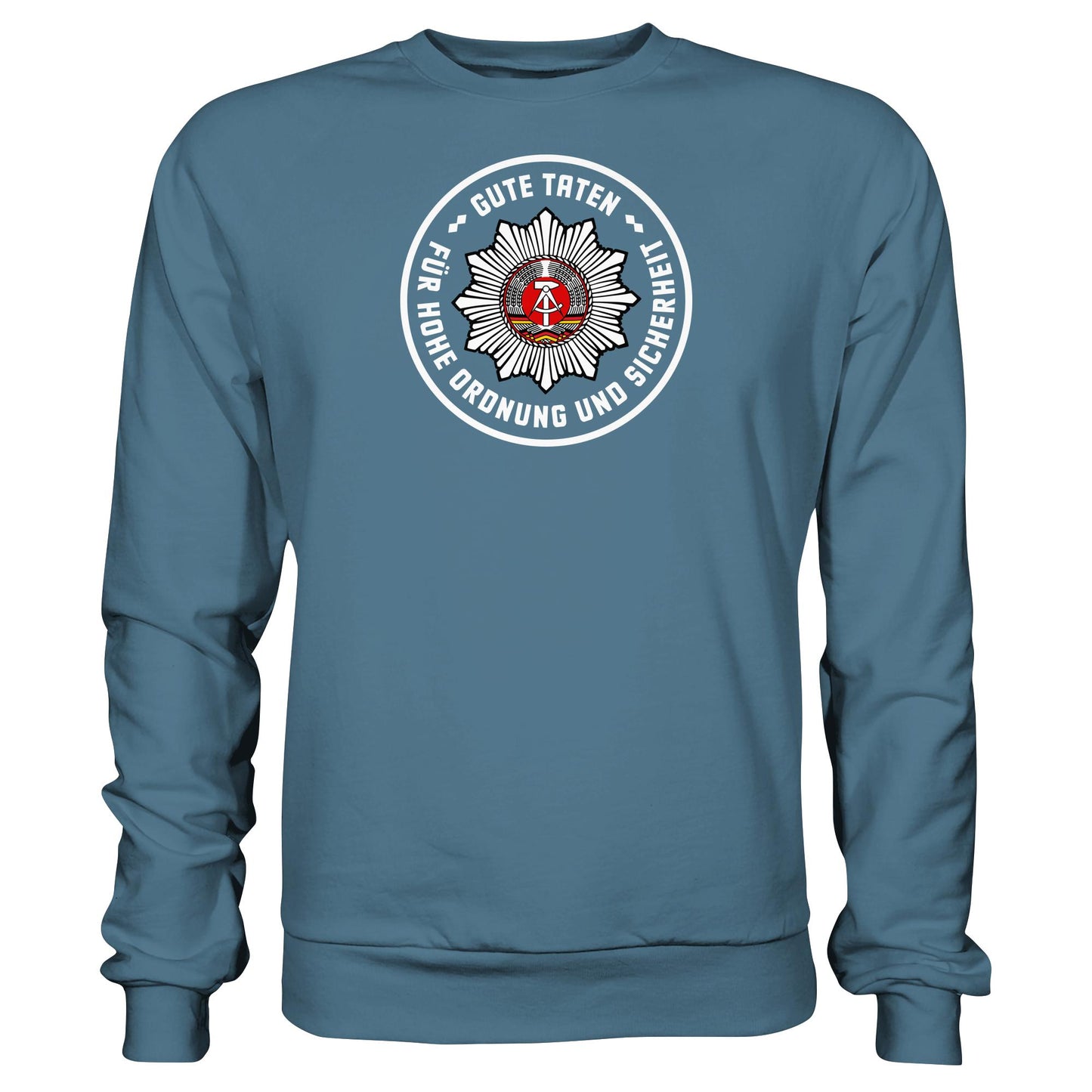 DDR Ostalgie Pullover Unisex • ABZEICHEN VOLKSPOLIZEI FÜR JUNGE PIONIERE