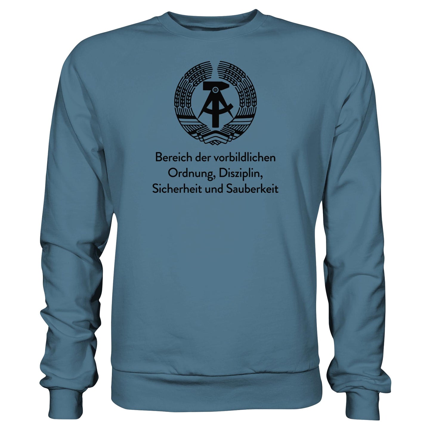 DDR Ostalgie Pullover Unisex • BEREICH DER VORBILDLICHEN ORDNUNG (ORIGINAL SCHILD)