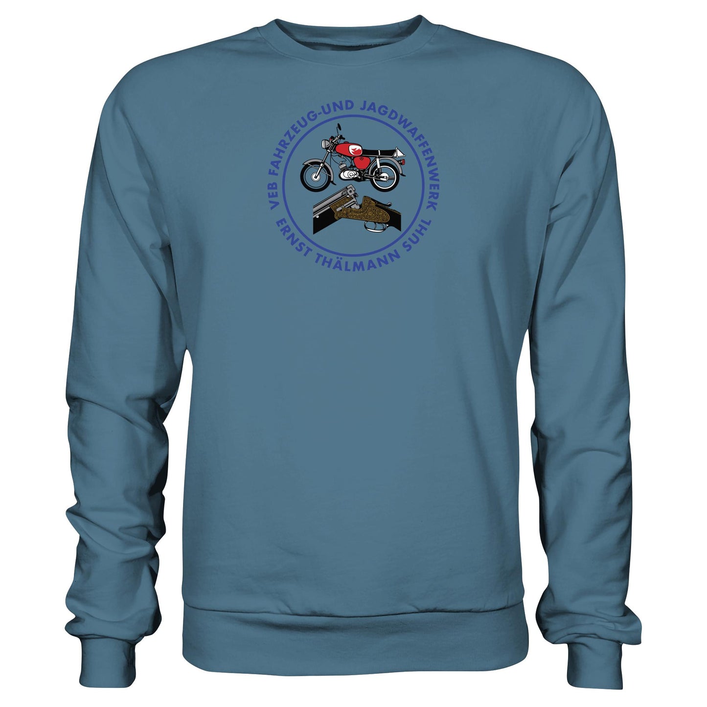 DDR Ostalgie Pullover Unisex • VEB SUHL ERNST-THÄLMANN-WERK (LOGO 1980ER)
