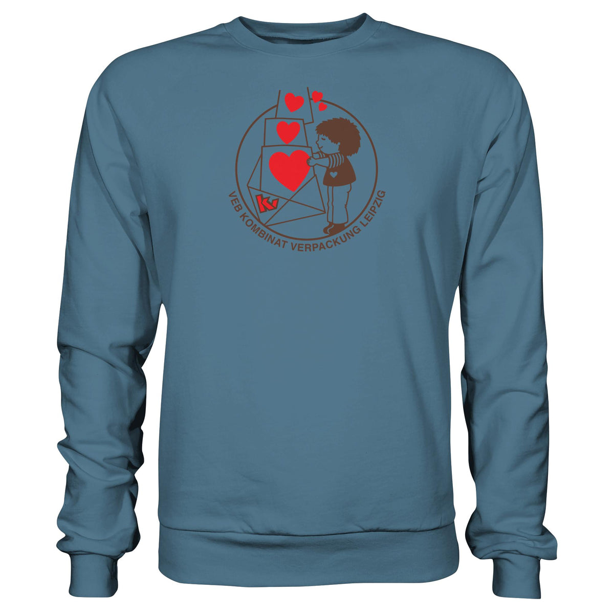 DDR Ostalgie Pullover Unisex • VEB KOMBINAT VERPACKUNG LEIPZIG