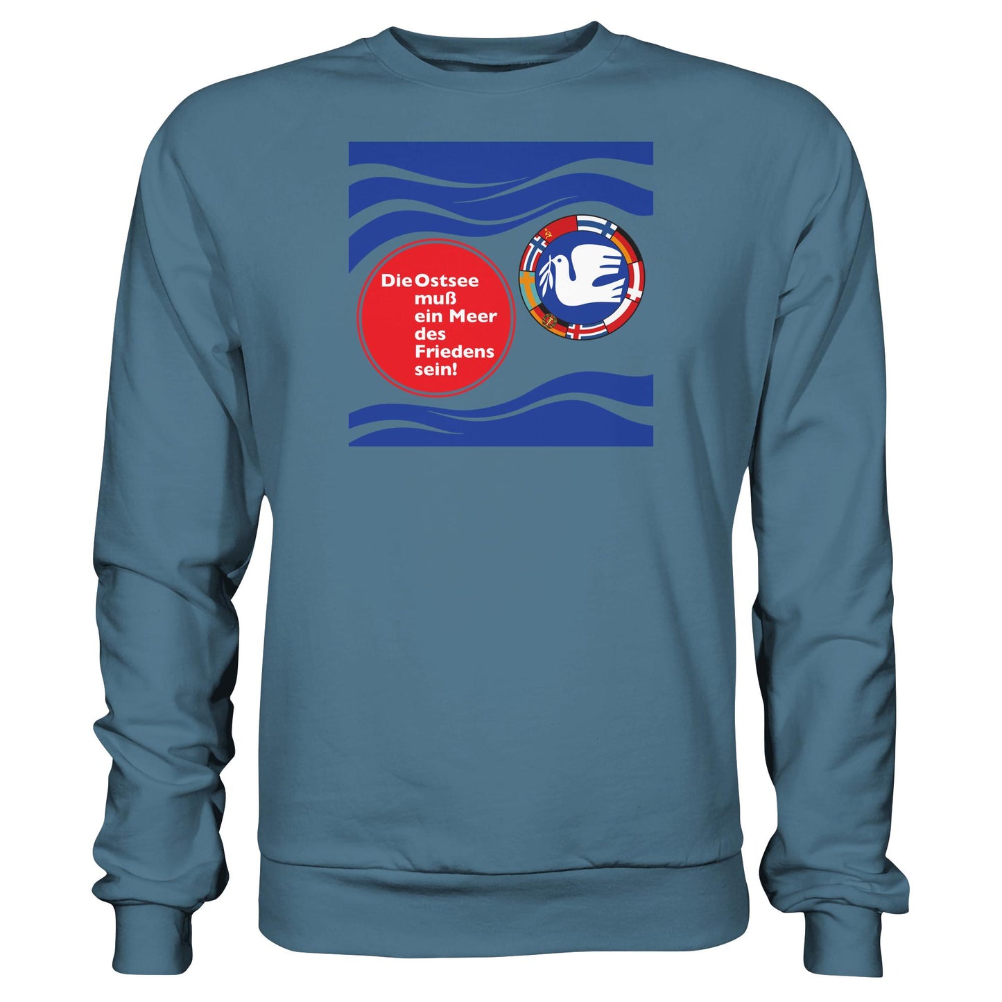 DDR Ostalgie Pullover Unisex • DIE OSTSEE MUSS EIN MEER DES FRIEDENS SEIN (ORIGINAL BANNER)