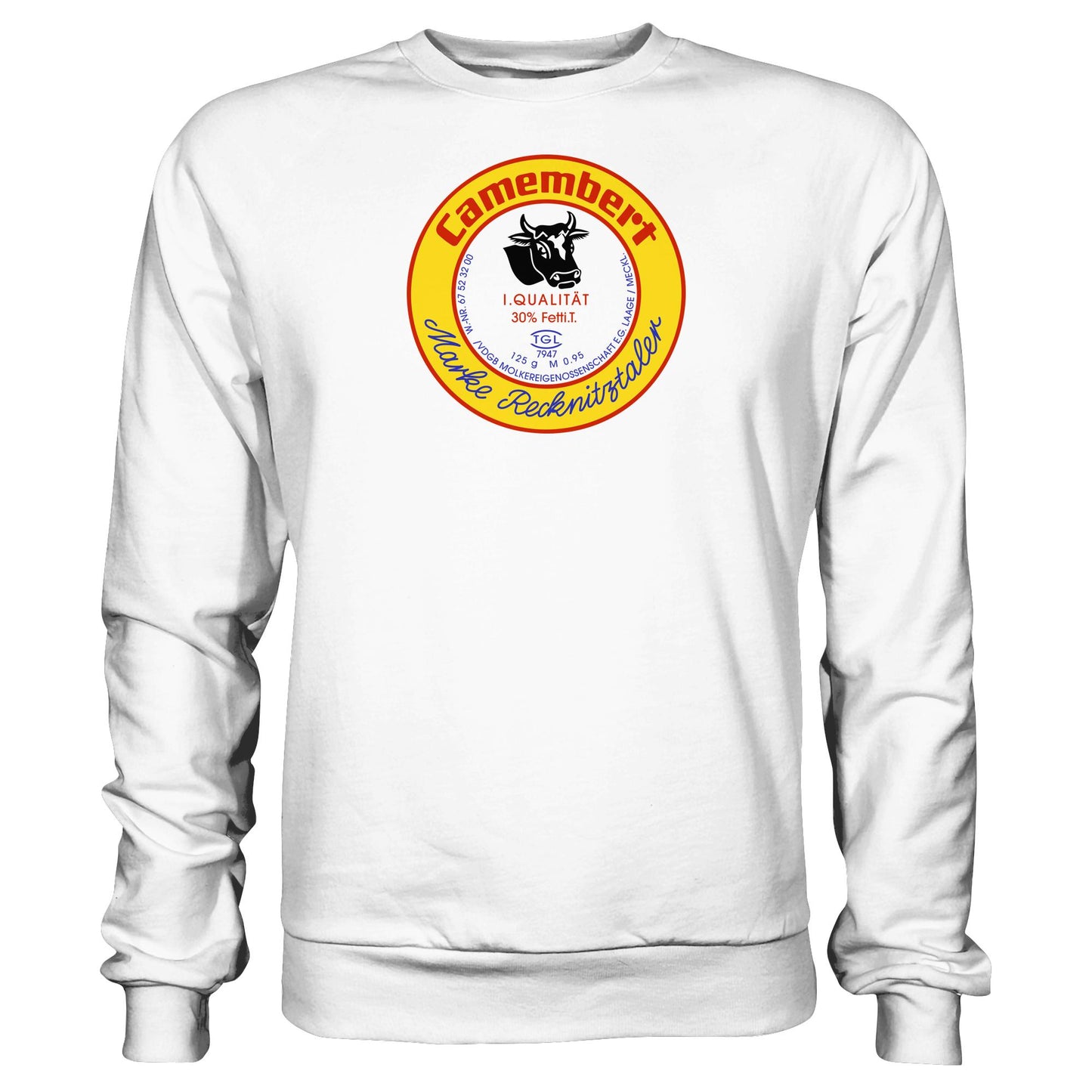 DDR Ostalgie Pullover Unisex • RECKNITZTALER CAMEMBERT - MOLKEREIGENOSSENSCHAFT LAAGE