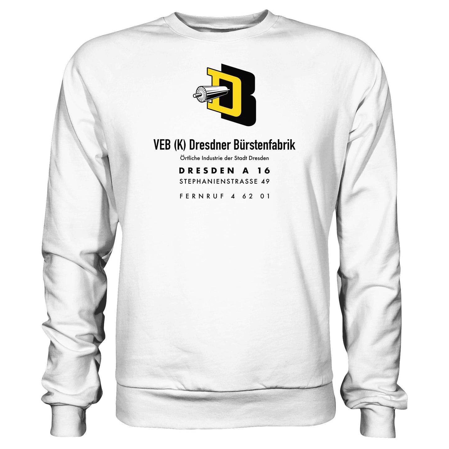 DDR Ostalgie Pullover Unisex • VEB DRESDNER BÜRSTENFABRIK